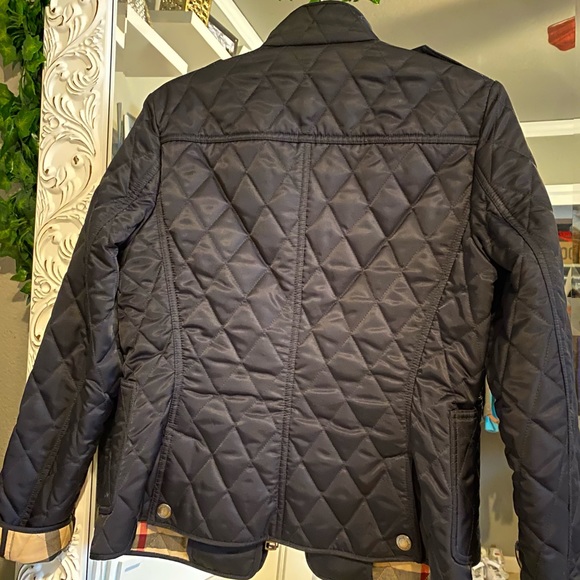 Burberry dark navy/plaid print jacket - Picture 5 of 6